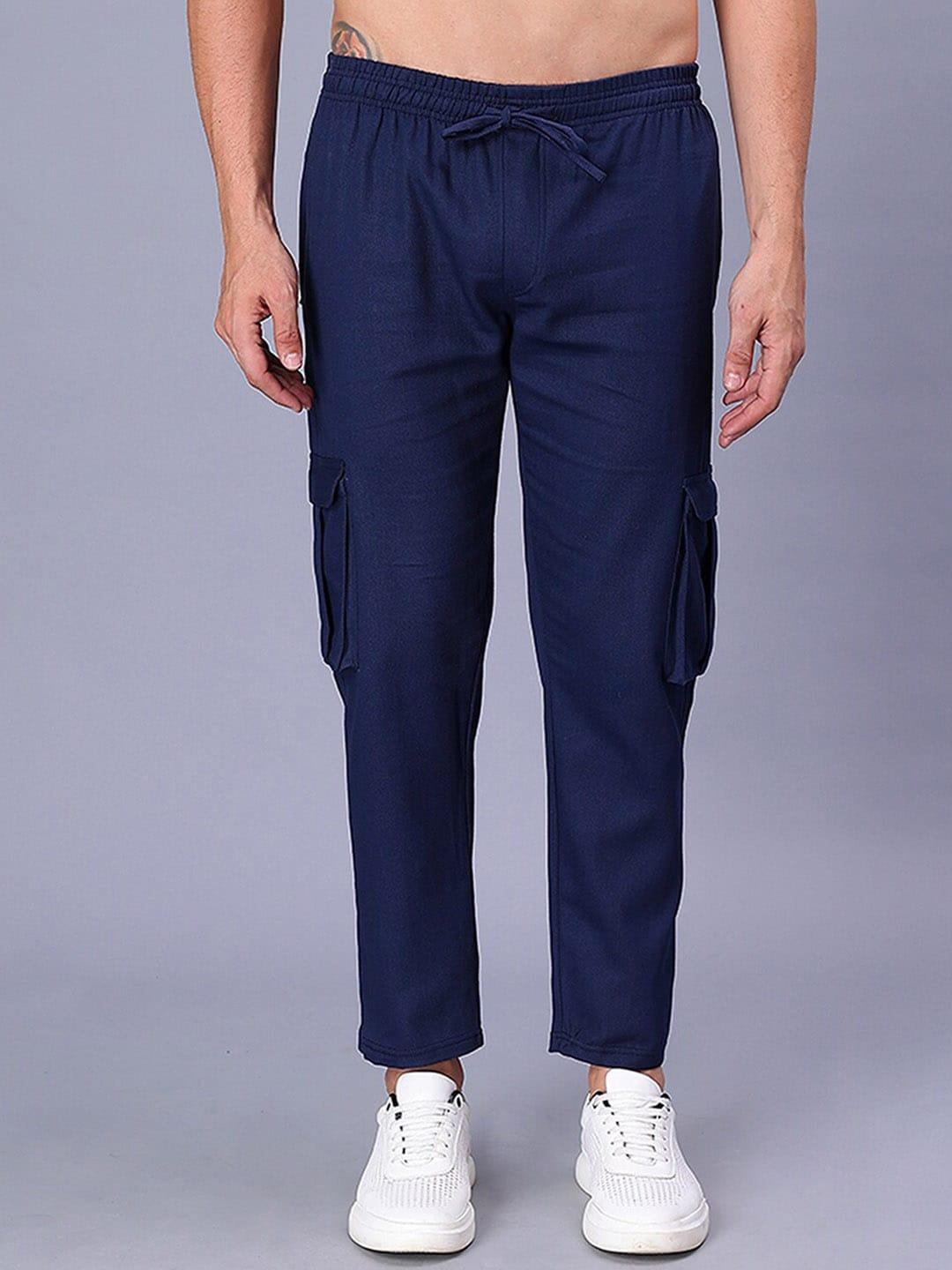 mad over print men relaxed loose fit cargos trousers