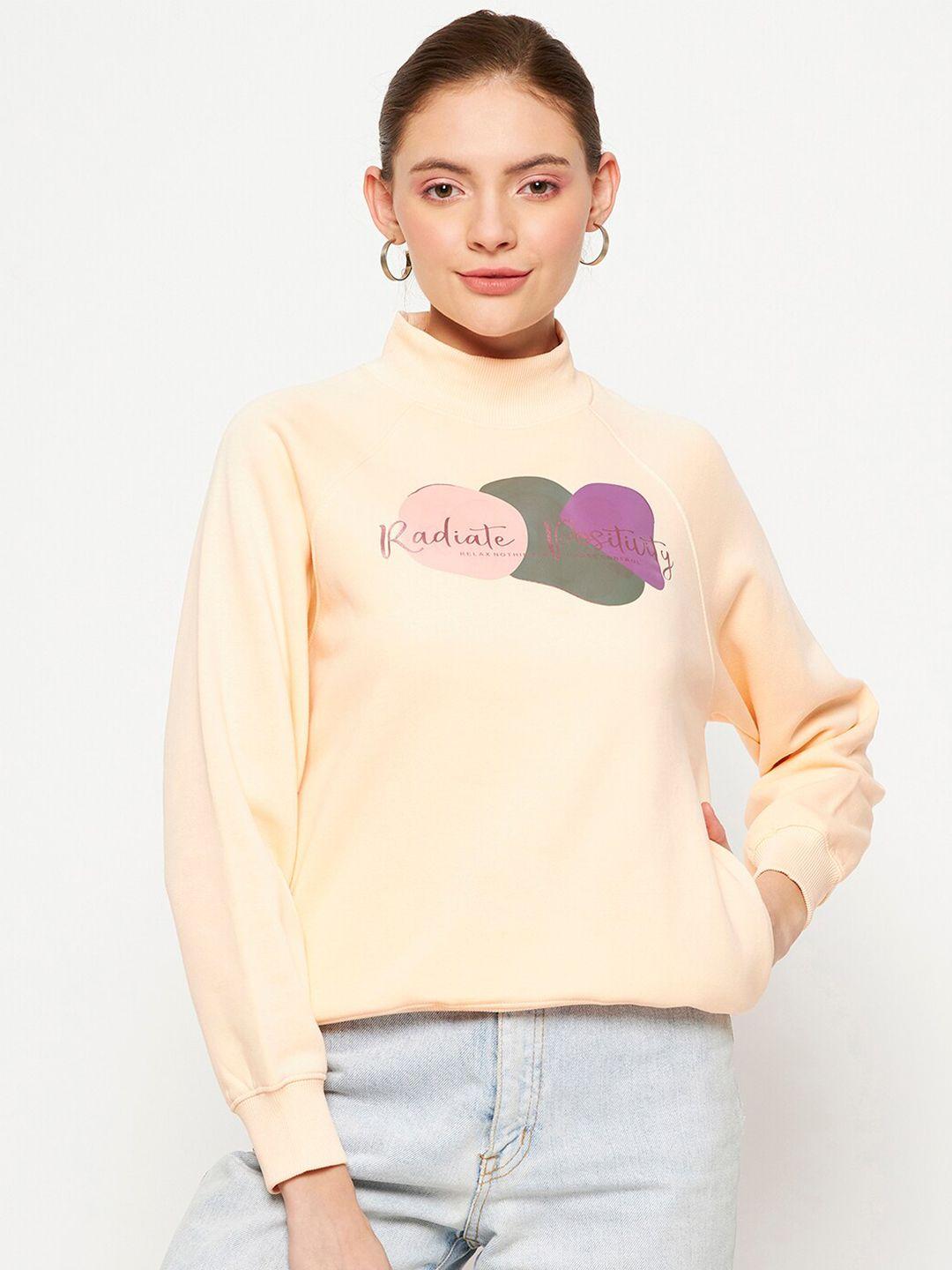 madame graphic printed cotton pullover sweatshirt