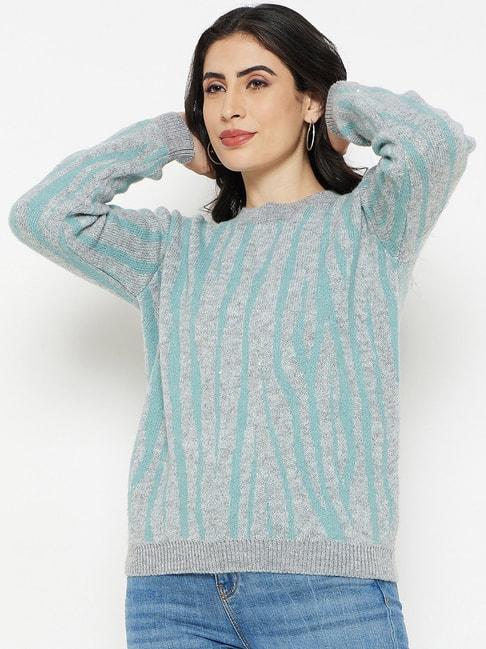 madame grey printed sweater