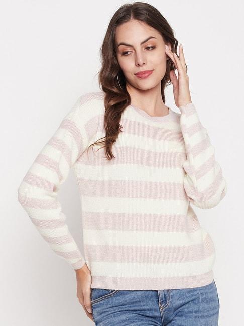 madame pink & white striped sweater