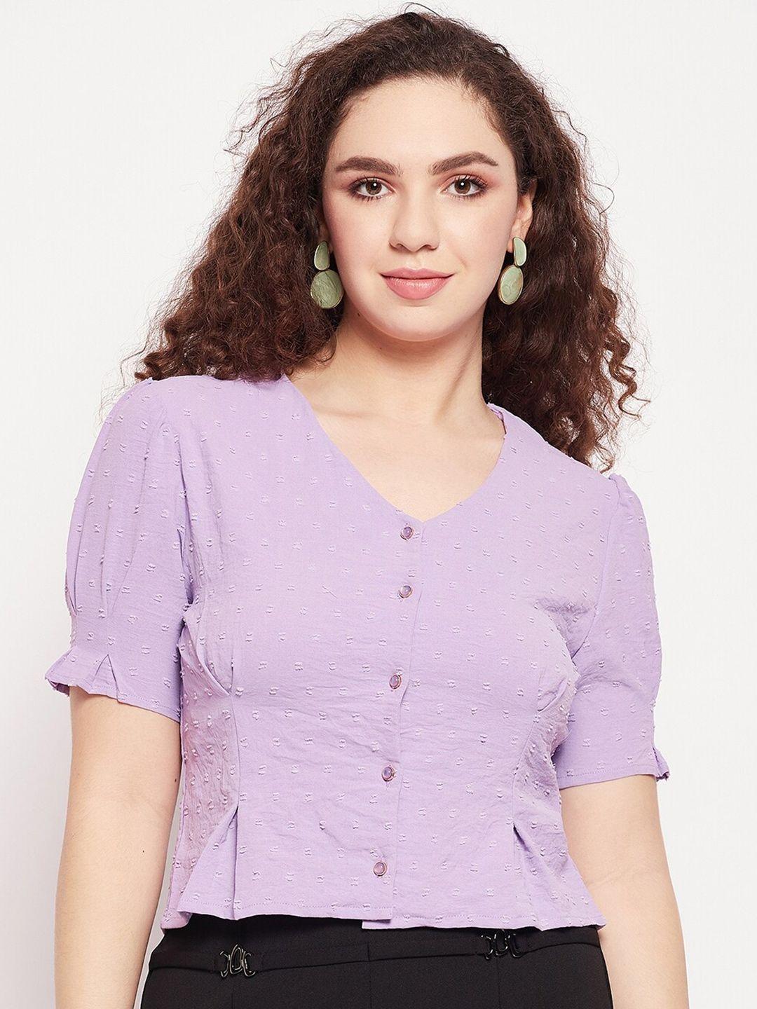 madame v-neck puff sleeves top