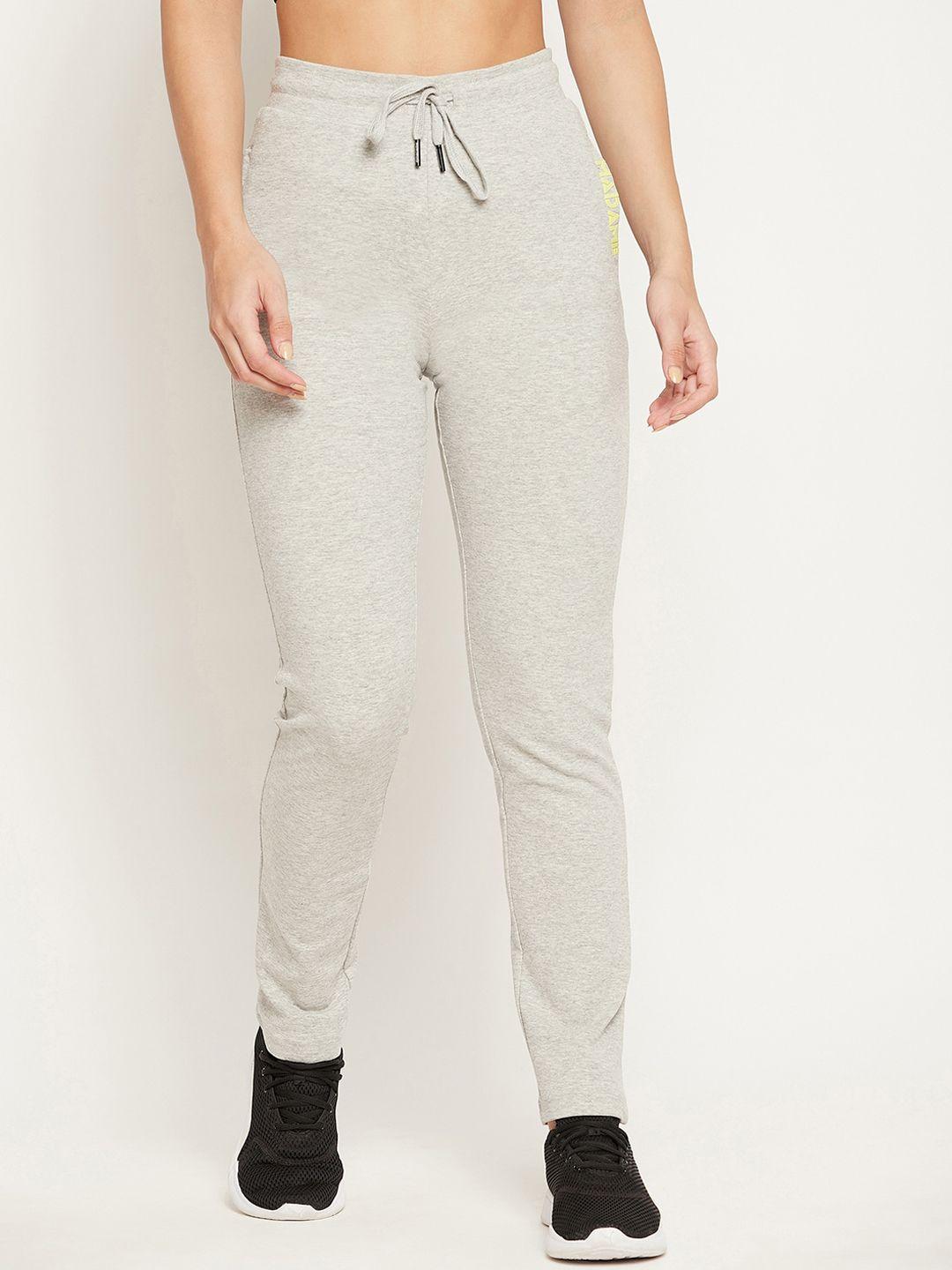 madame women grey solid track pants