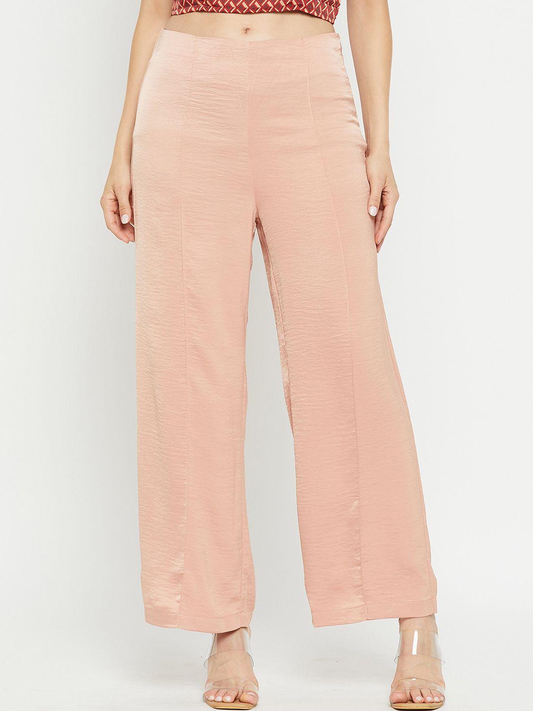 madame women mid-rise parallel trousers