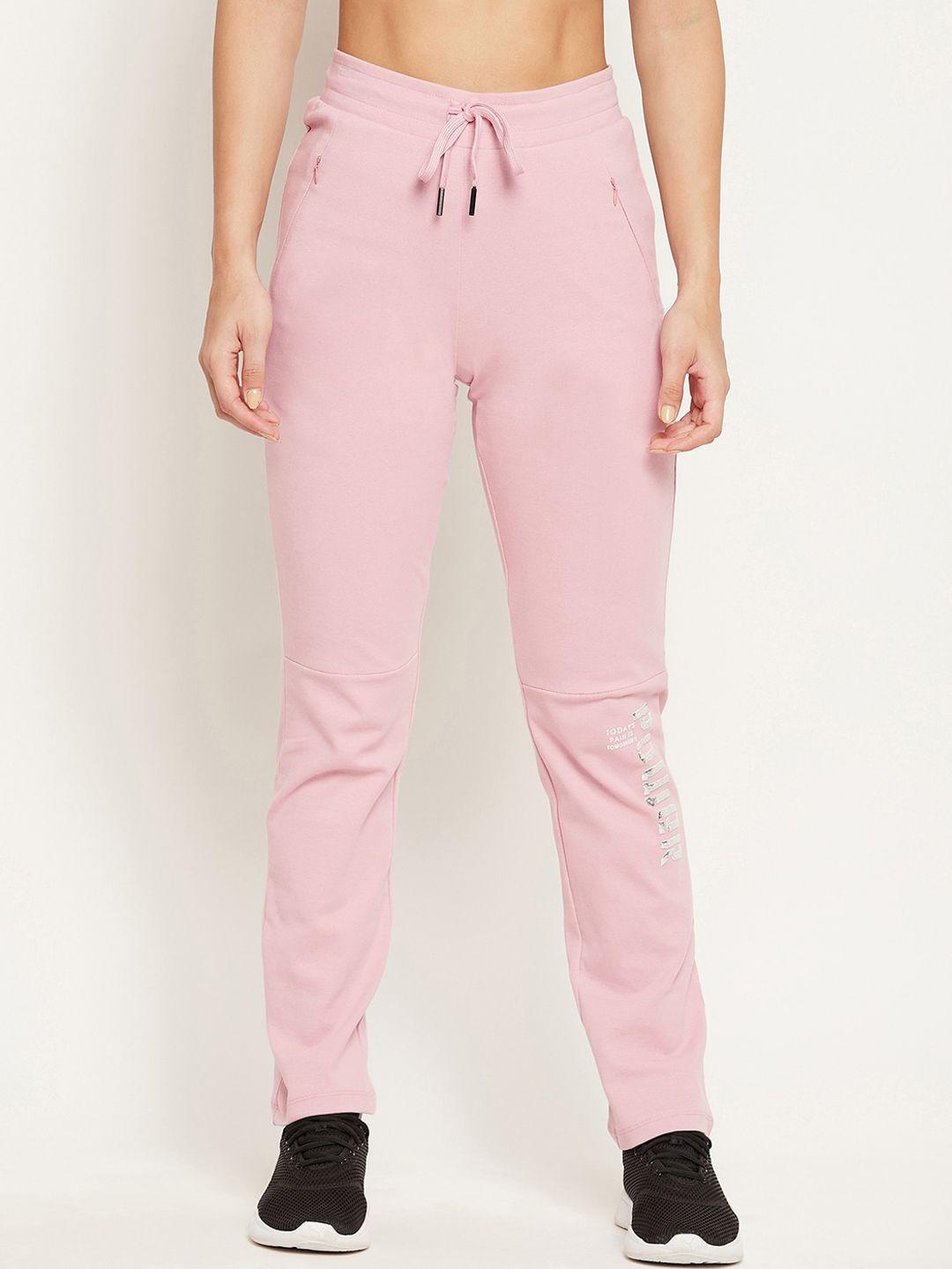 madame women pink solid track pants
