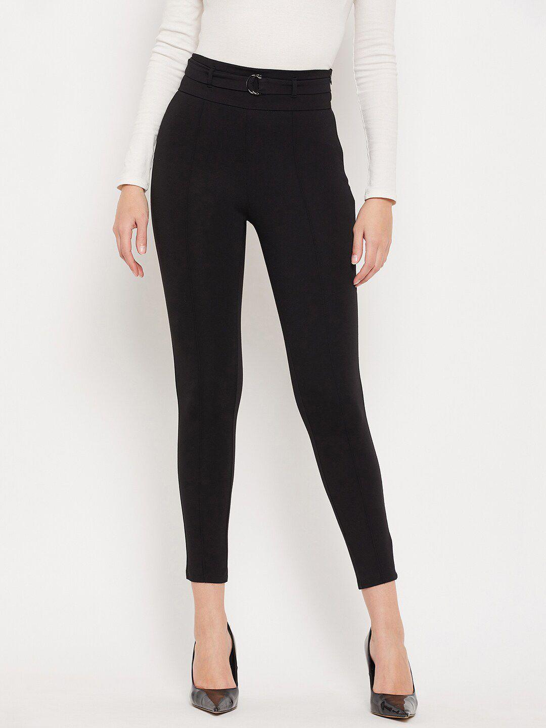 madame women solid skinny fit jeggings
