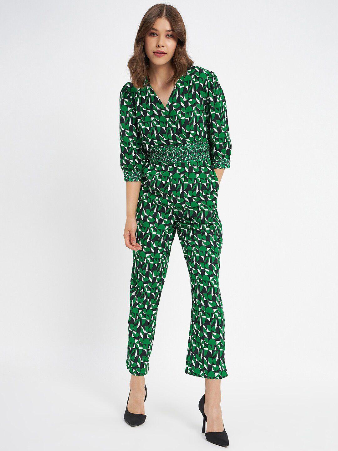 madame abstract printed basic jumpsuit