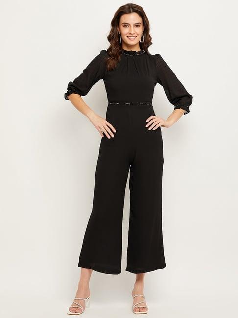 madame black midi jumpsuit