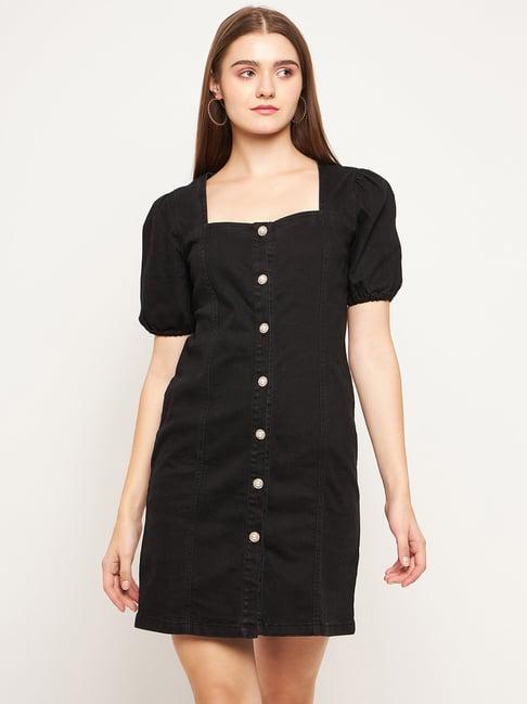 madame black mini shirt dress