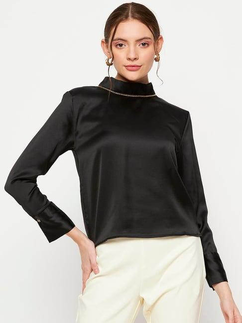 madame black regular fit top