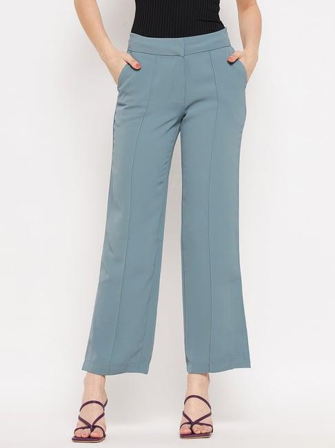 madame blue mid rise trousers