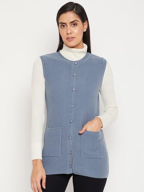 madame blue self pattern cardigan