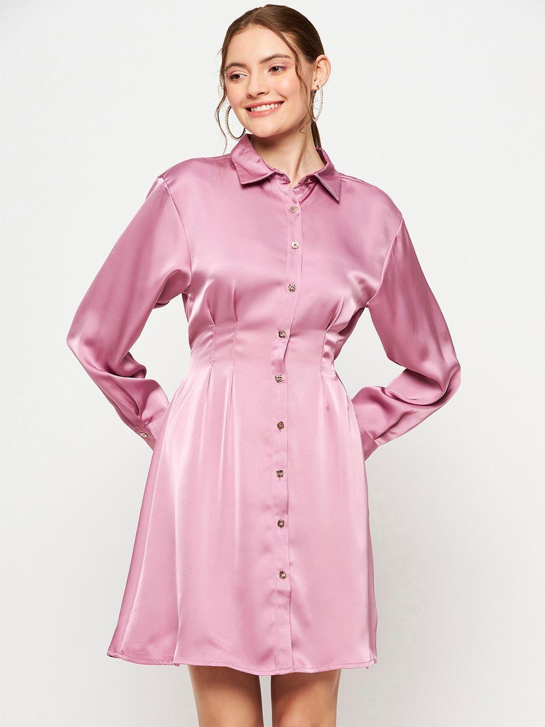 madame cuffed sleeves shirt dress