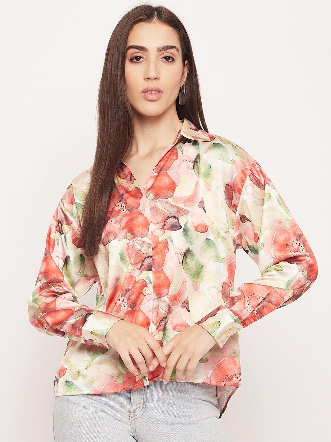 madame floral printed opaque casual shirt