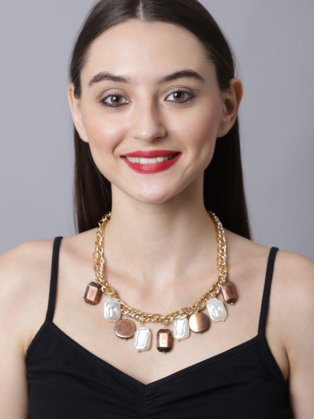 madame gold & white gold-plated necklace