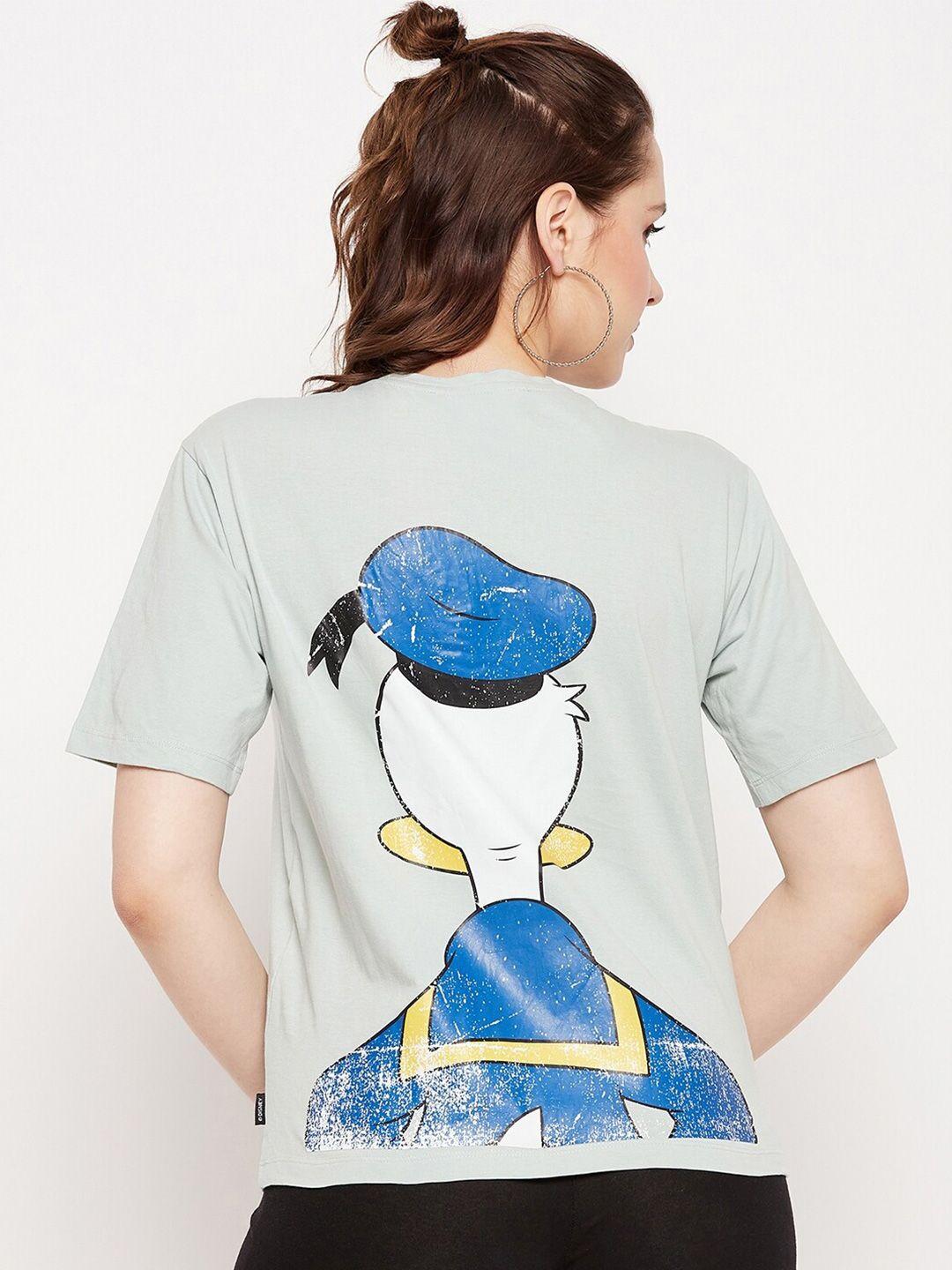 madame graphic donald duck printed cotton top