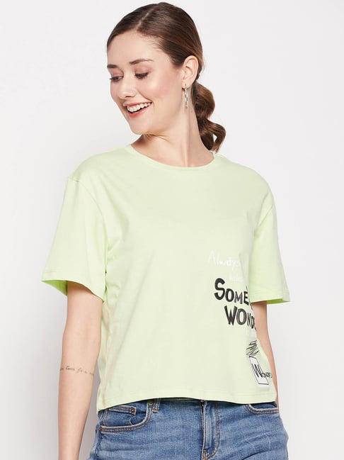 madame green cotton printed t-shirt