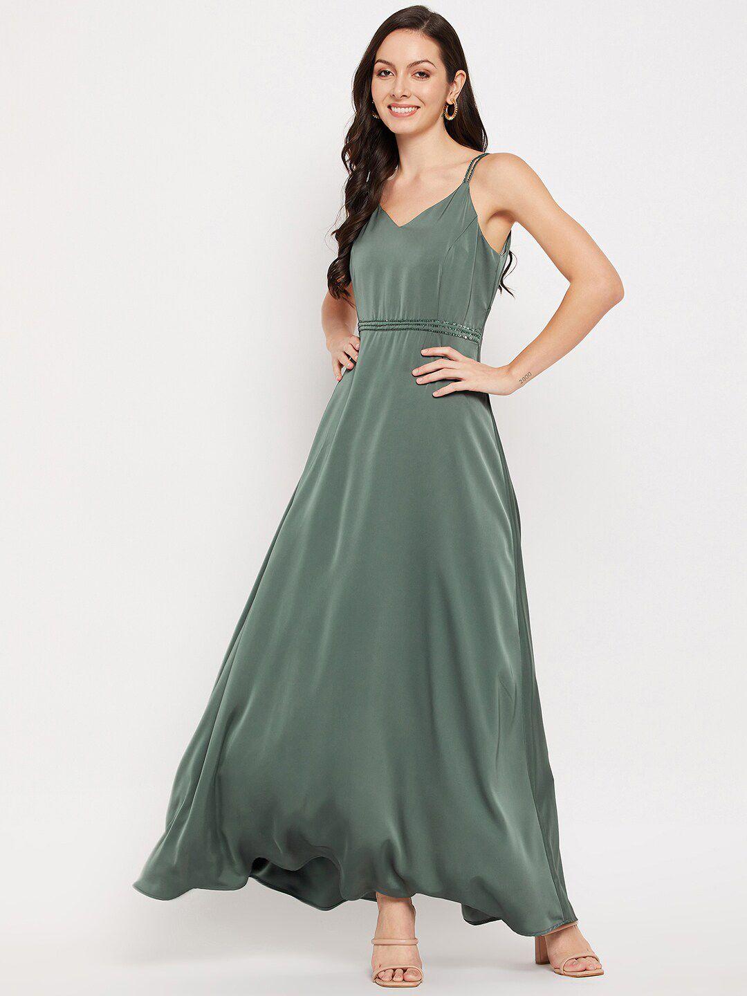 madame green maxi dress