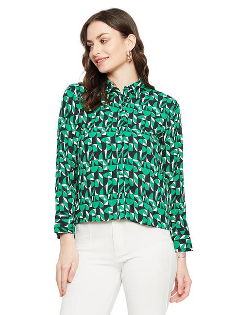 madame green printed shirt