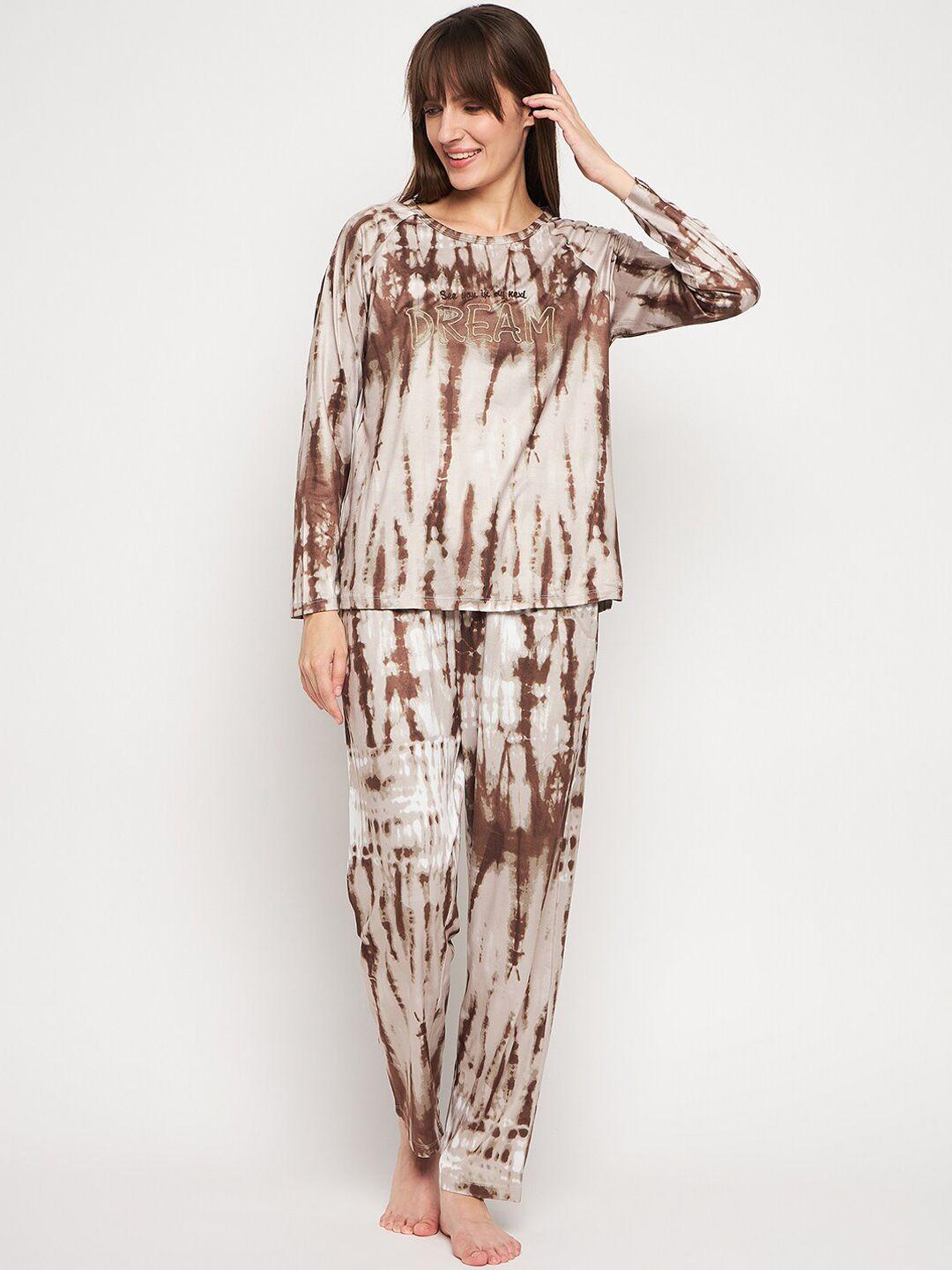 madame m secret abstract printed night suit