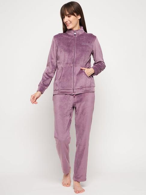 madame m secret mauve sweatshirt with pyjamas