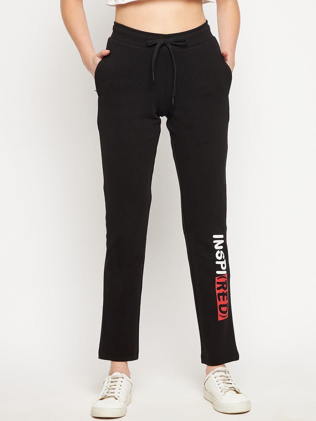 madame m secret women black solid track pants