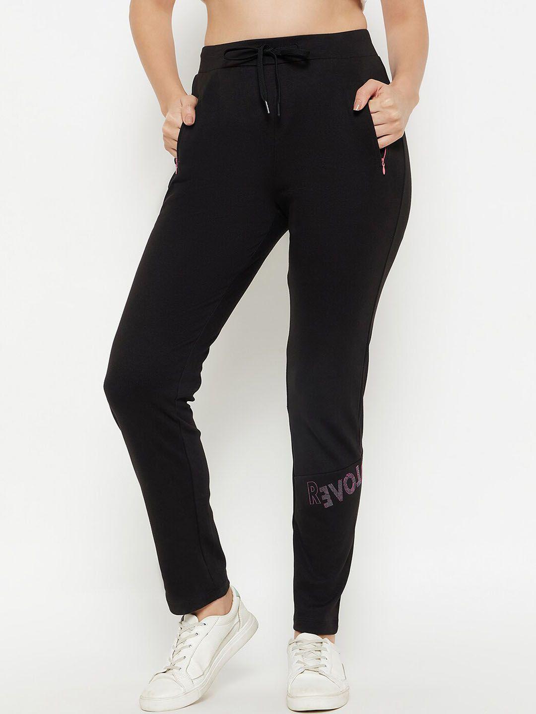 madame m secret women cotton mid-rise track pants