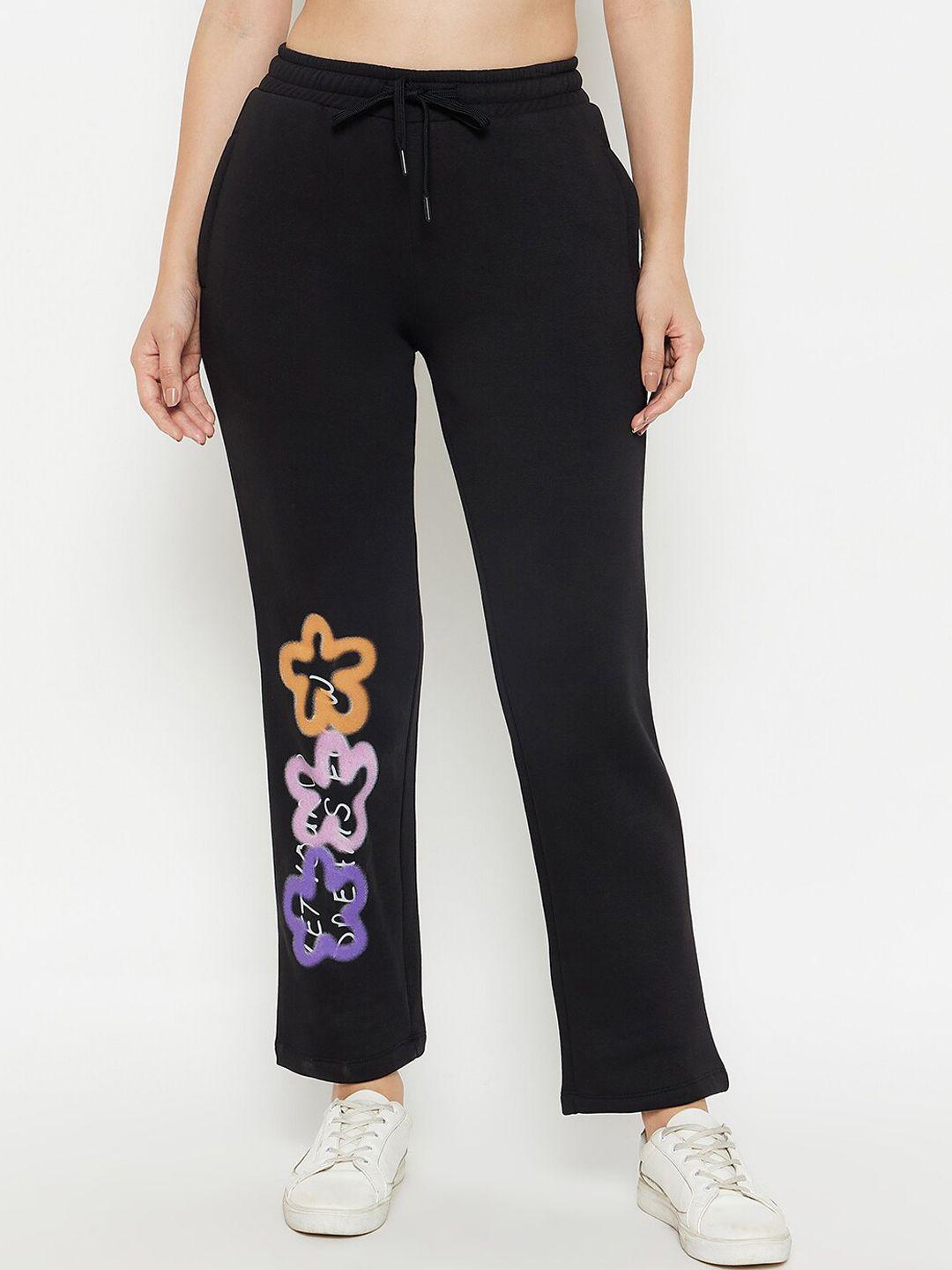 madame m secret women cotton mid-rise track pants