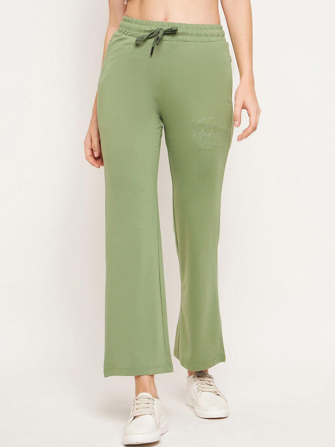 madame m secret women mid-rise bootcut track pants