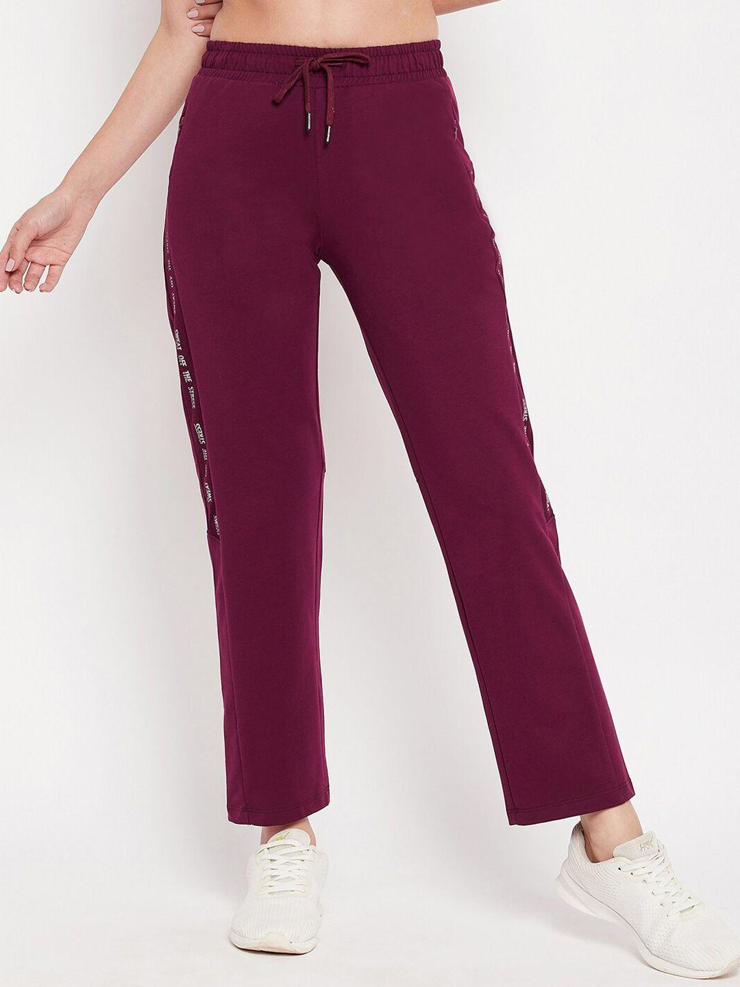 madame m secret women purple solid track pants