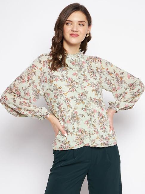 madame mint floral print shirt