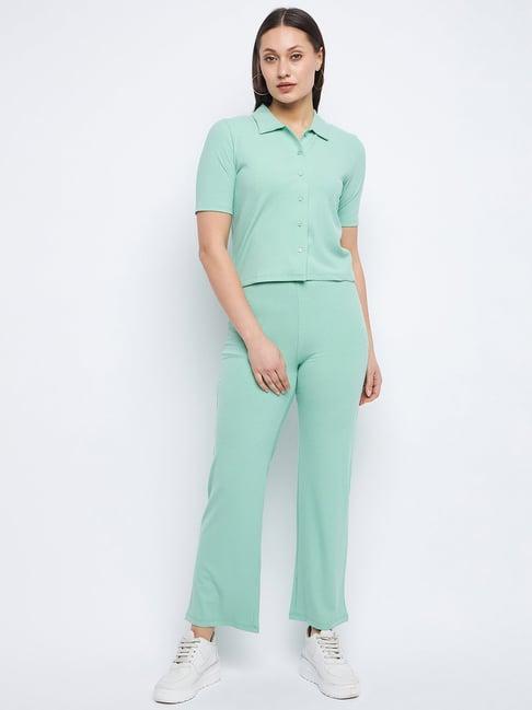 madame mint green regular fit co-ord set