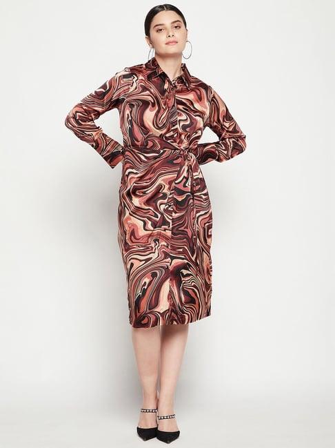 madame multicolor printed shirt dress