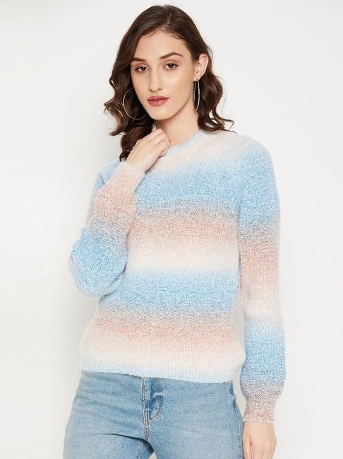 madame multicolored cotton striped sweater