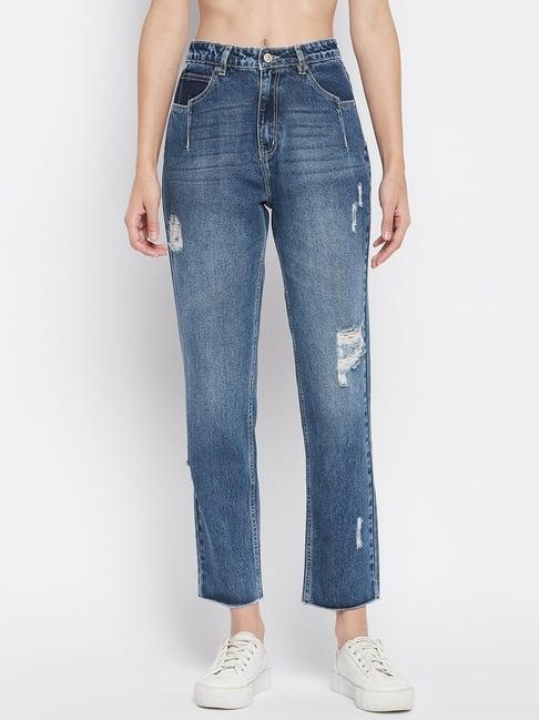 madame navy mid rise jeans