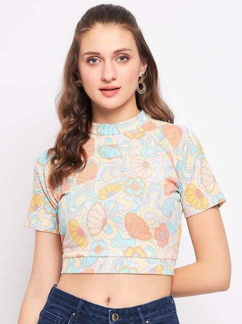 madame peach printed crop top