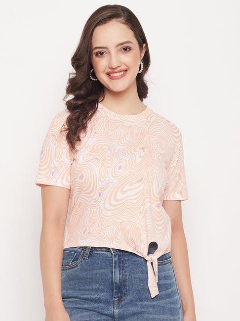 madame peach printed crop top