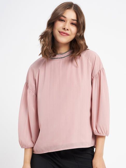 madame pink relaxed fit top
