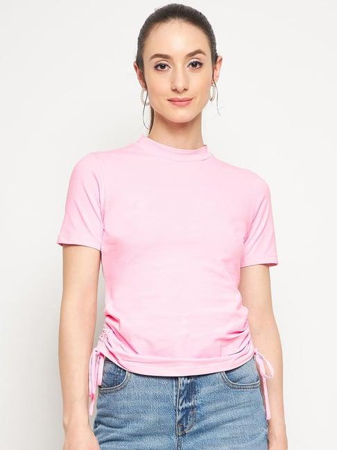 madame pink slim fit top