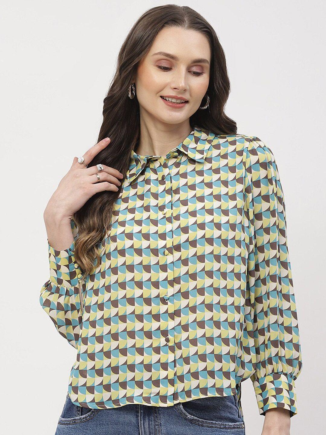 madame printed opaque casual shirt