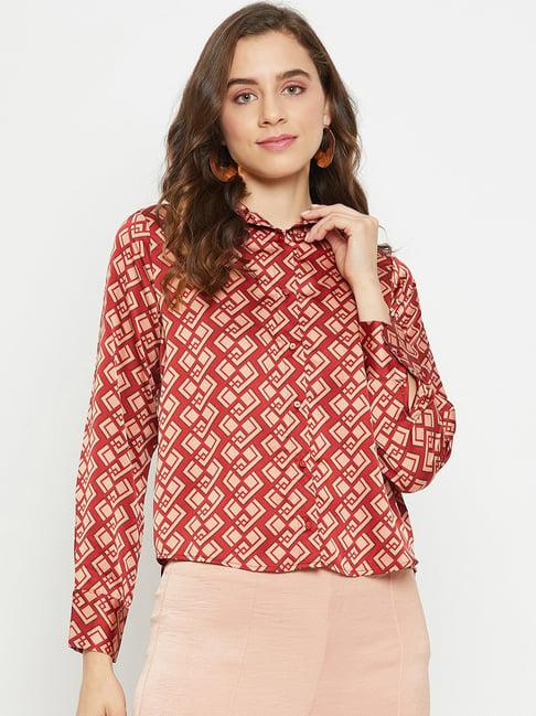 madame red printed shirt