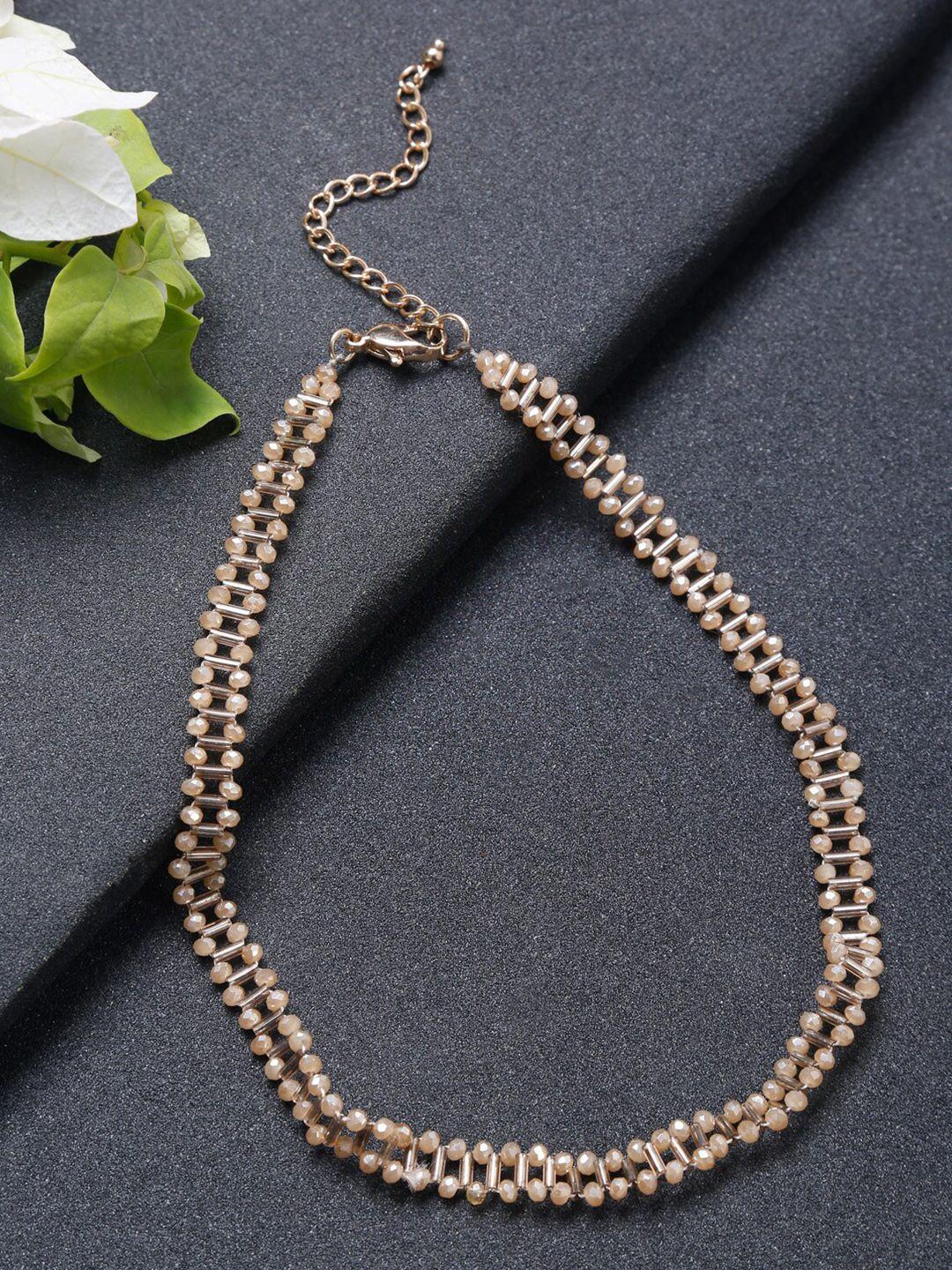 madame rose gold & beige rose gold-plated necklace