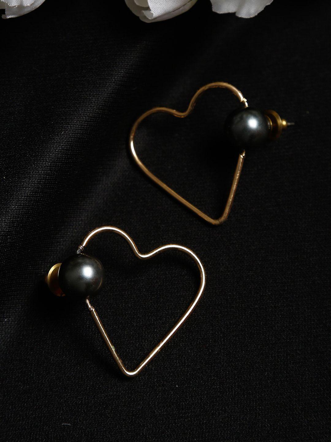 madame rose gold & grey contemporary drop earrings