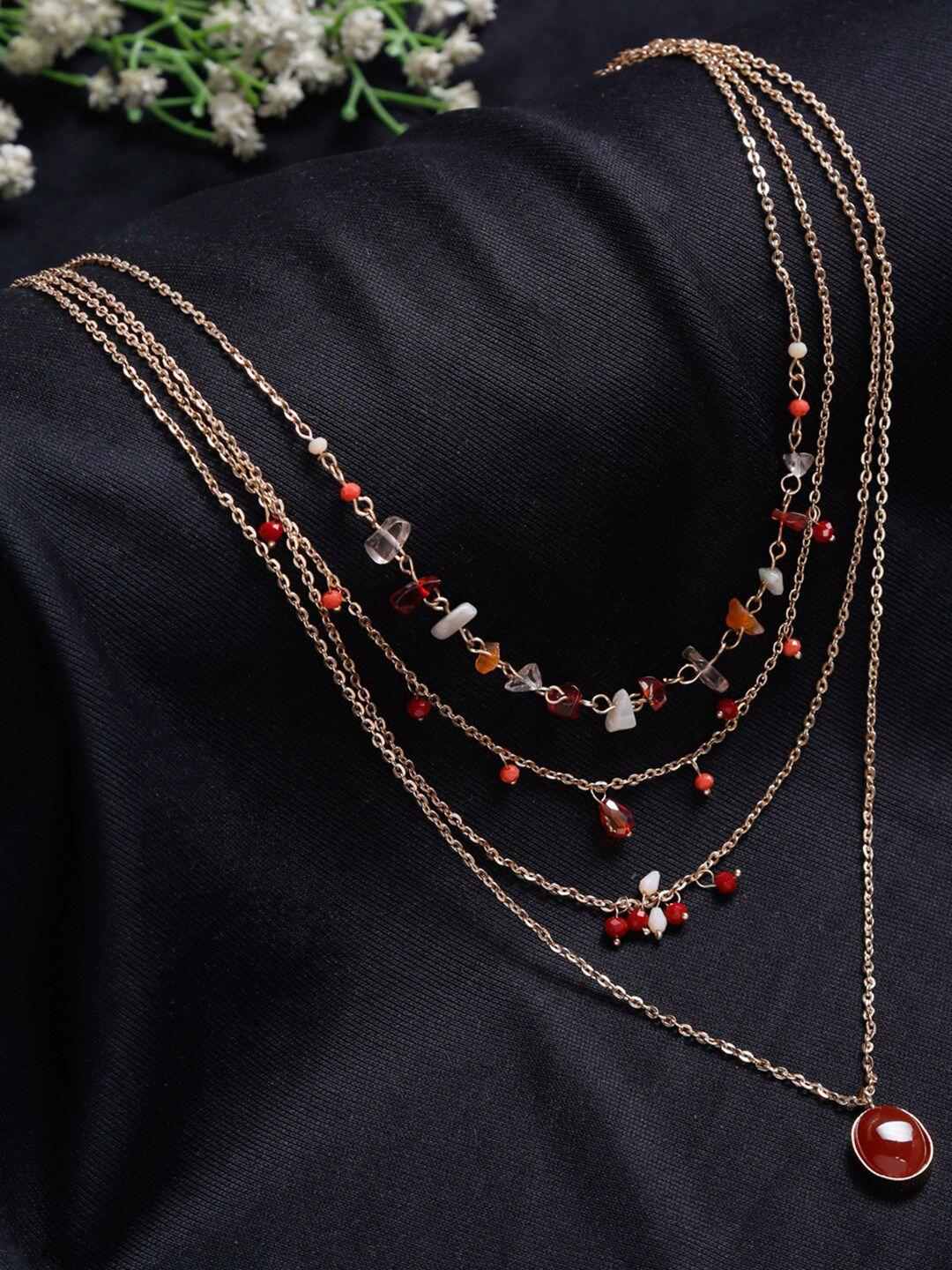 madame rose gold & red rose gold-plated necklace
