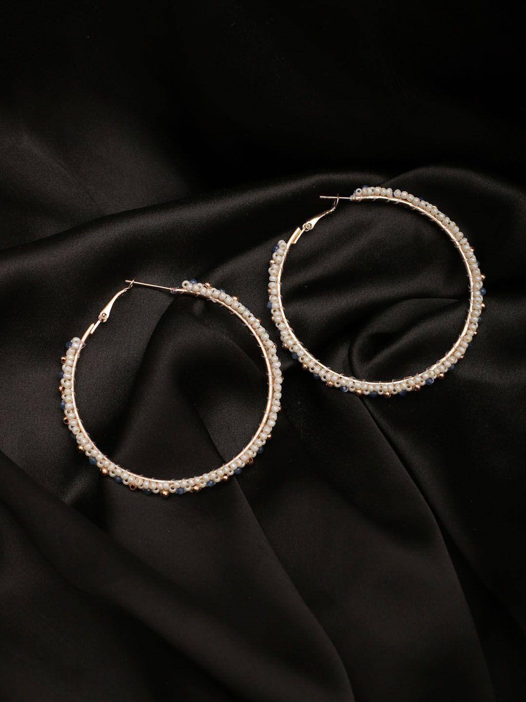 madame rose gold-plated contemporary hoop earrings