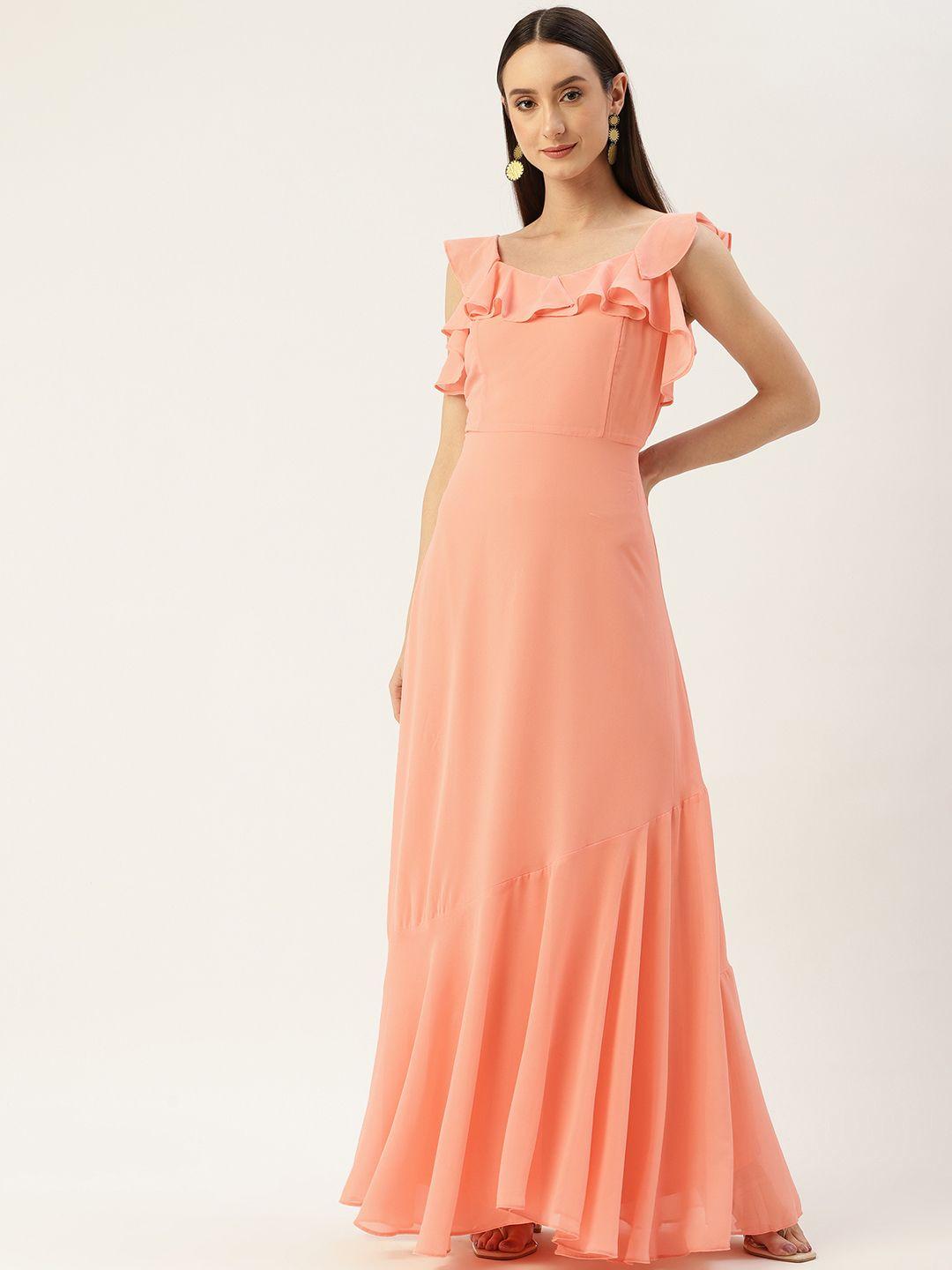 madame ruffle detail maxi dress