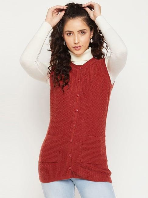 madame rust self pattern cardigan