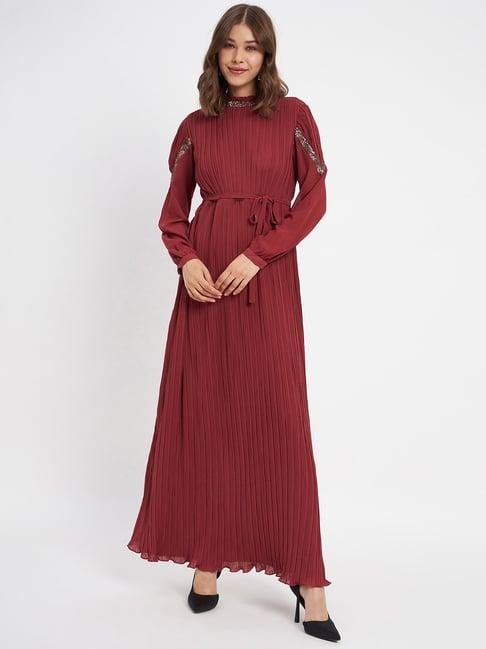 madame rust slim fit maxi dress