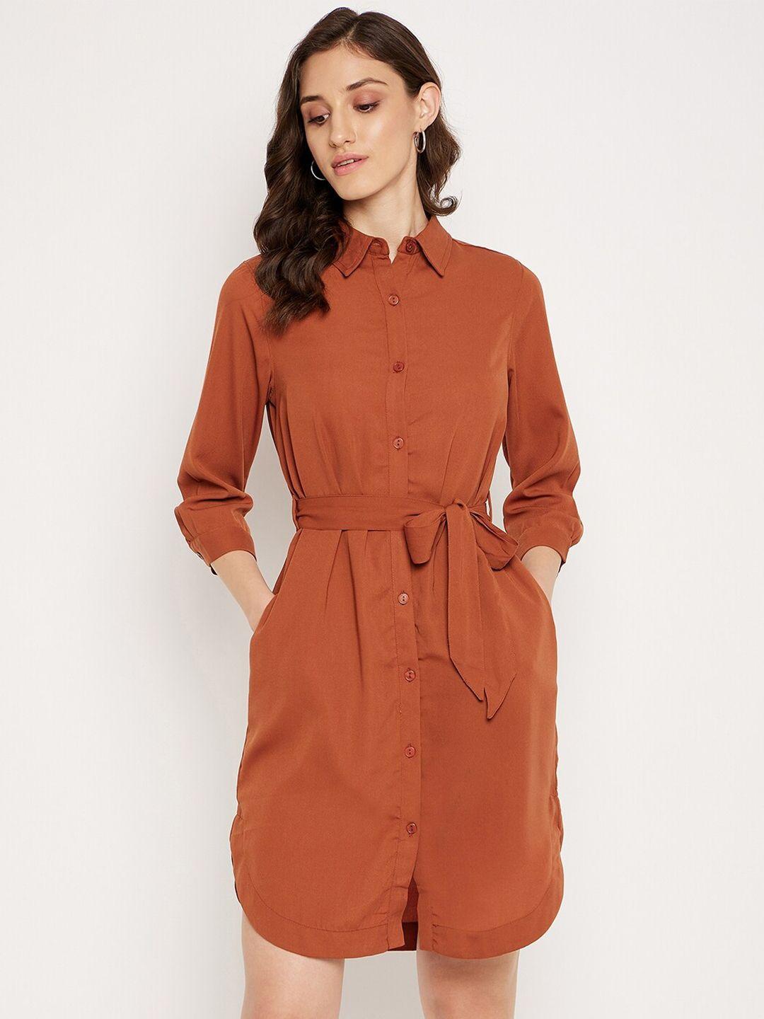 madame spread collar longline casual shirt