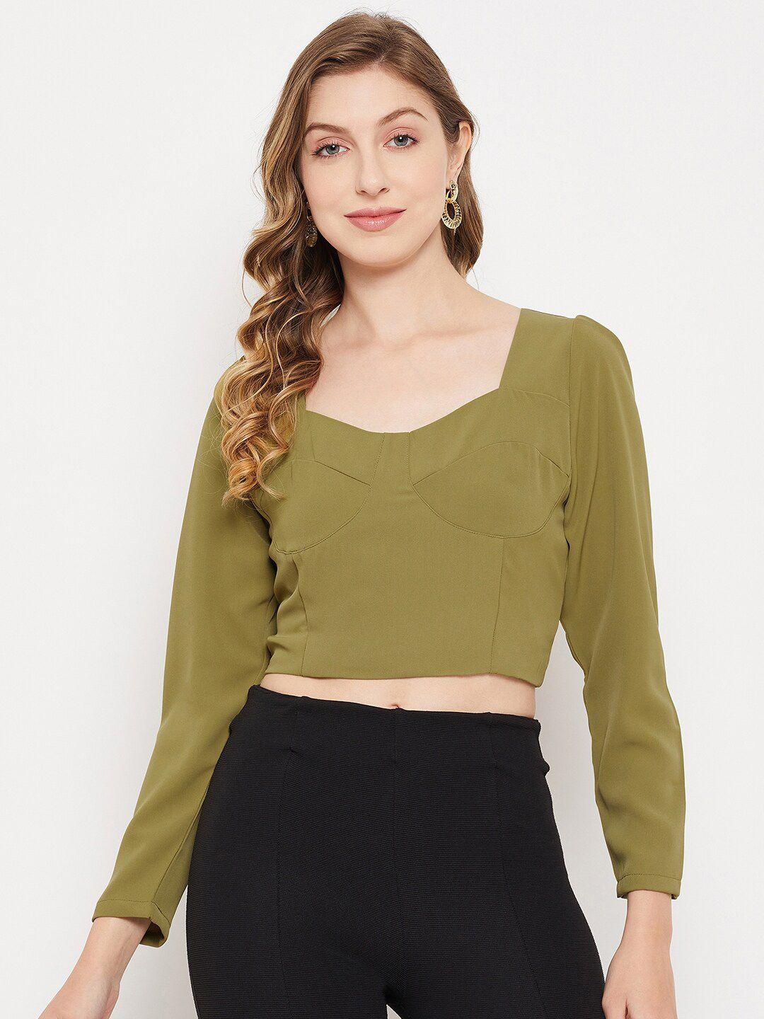 madame square neck crop top