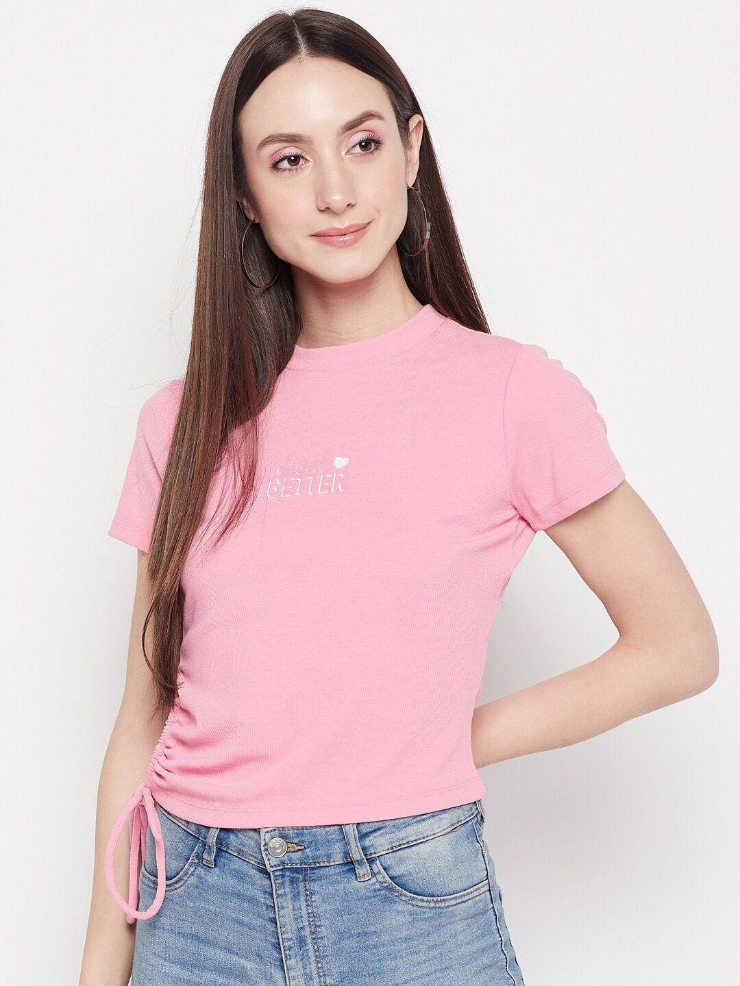 madame tie- up round neck cotton top